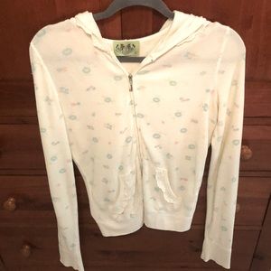 Juicy Couture floral zip up hoodie